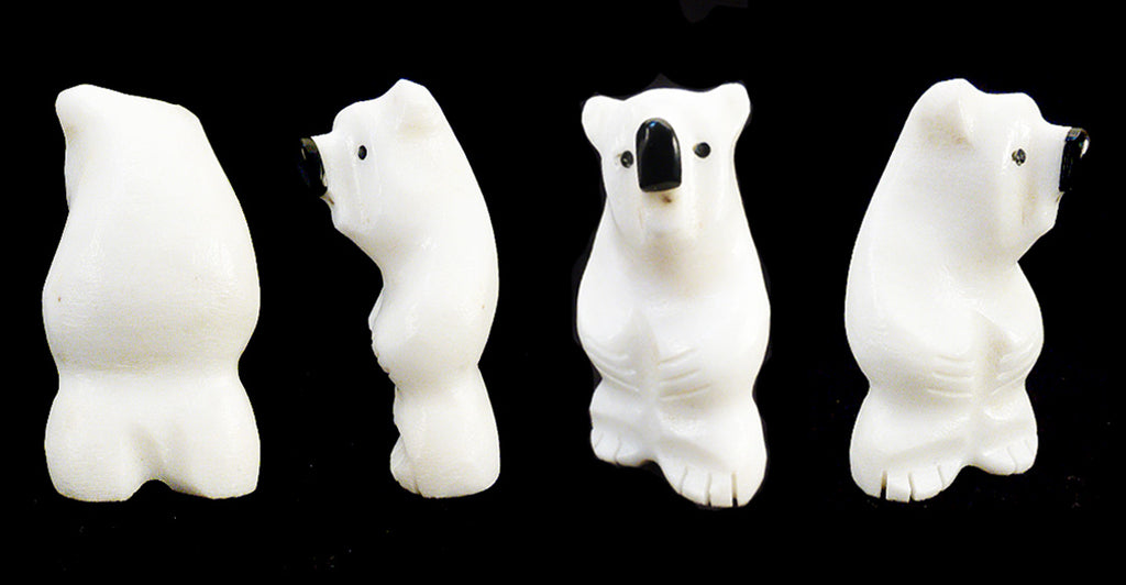 White Marble Bear by Tim Lementino - Zuni Fetish Sunshine Studio