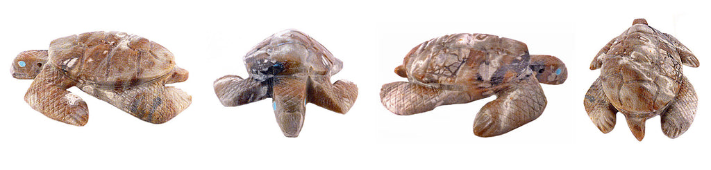 Picasso Marble Sea Turtle by Michael Coble - Zuni Fetish Sunshine Studio