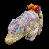 Chinese Sagenite, Fluorite Medicine Bear by Chris Sandoval