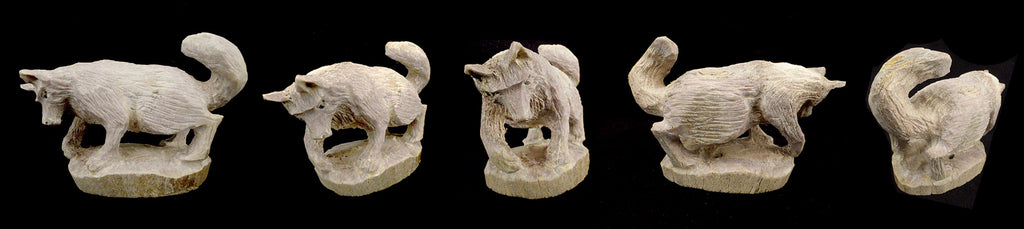 Antler Wolf by Lewis Malie - Zuni Fetish Sunshine Studio