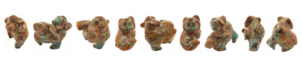 Turquoise Bobcat by Loren Tsalabutie - Zuni Fetish Sunshine Studio