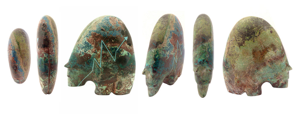 Cuprite Medicine Bear by Stewart Quandelacy - Zuni Fetish Sunshine Studio