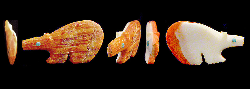 Spiny Oyster Bear by Ronnie Lunasee - Zuni Fetish Sunshine Studio