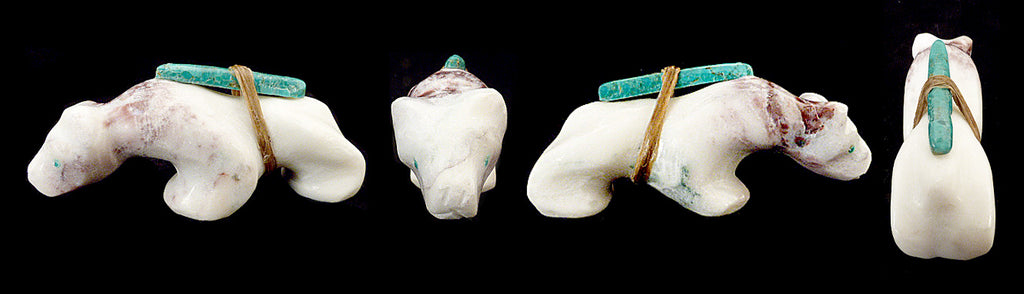 Marble Bobcat by Garrick Acque - Zuni Fetish Sunshine Studio