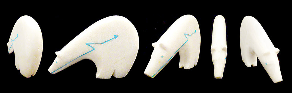 White Marble Medicine Bear by Stewart Quandelacy