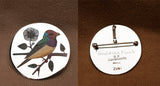 Multi-Stone Inlay Bird, Gouldian Finch Pendant by Rudell Laconsello, Deceased And Nancy Laconsello