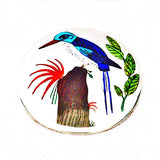 Sterling Silver / Multistone & Shell Bird, Long Tailed King Fisher Pendant by Rudell Laconsello, Deceased And Nancy Laconsello