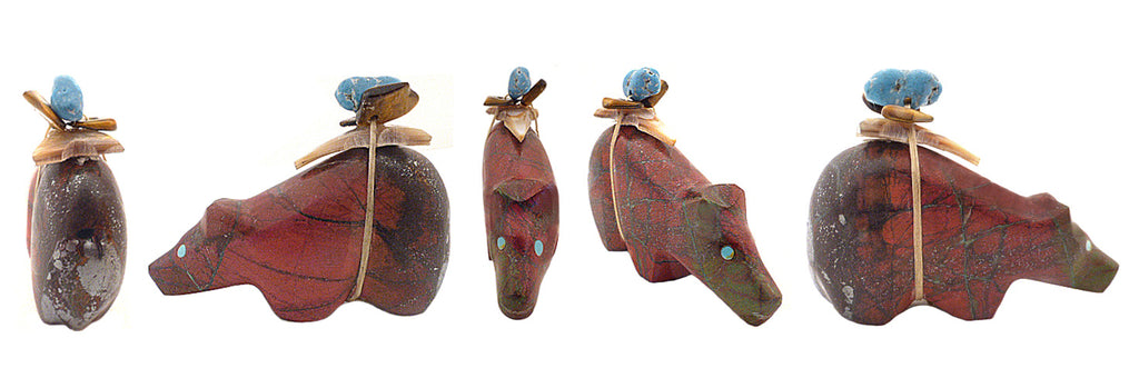 Cuprite / Sonoran Sunrise Medicine Bear by Michael Mahooty - Zuni Fetish Sunshine Studio