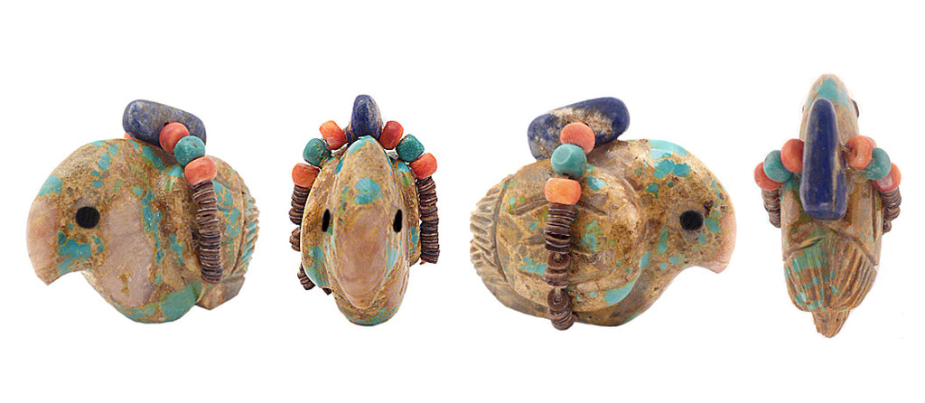 Turquoise Bird, Sparrow by Kateri Sanchez - Zuni Fetish Sunshine Studio
