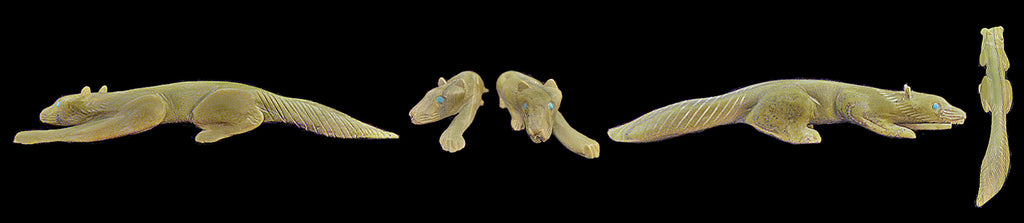 Ricolite (Serpentine) Wolf by Lance Cheama