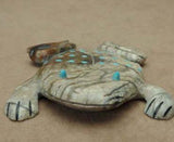 Picasso Marble Frog by Bryan Lastyone  - Zuni Fetish