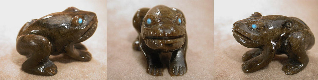 Serpentine Frog by Lance Cheama  - Zuni Fetish - Zuni Fetish Sunshine Studio