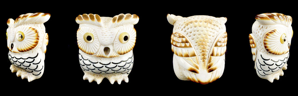 Antler Bird, Horned Owl  by Troy Sice  - Zuni Fetish - Zuni Fetish Sunshine Studio