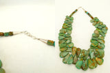 Fox Green Turquoise Teardrop Turquiose Bead Necklace by Lita Atencio -  Santo Domingo Jewelry