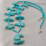 Turquoise Fetish Necklace by Debra Gasper - Zuni Fetish  Jewelry