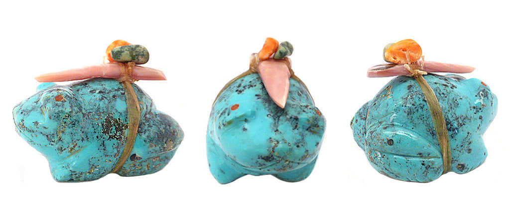 Turquoise Frog by Evalena Boone - Zuni Fetish Sunshine Studio