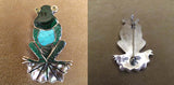 Multi-Stone Inlay Frog on Leaf by Valerie Comosona  - Zuni Fetish