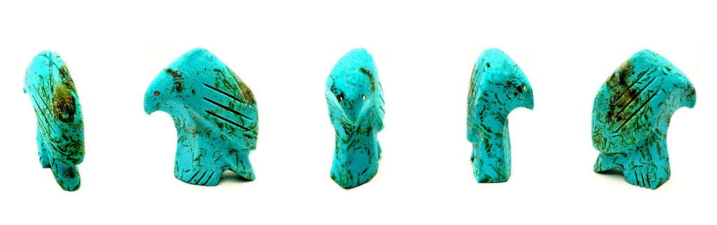 Turquoise* Bird, Eagle by Debra Gasper and Ray Tsethlikai - Zuni Fetish Sunshine Studio