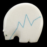 White Marble Medicine Bear by Stewart Quandelacy