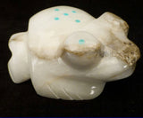 Alabaster  Frog  by Debra Gasper and Ray Tsethlikai  - Zuni Fetish