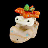 Dolomite / White Marble Frogs With Dragonfly by Daisy and Lavies Natewa