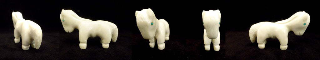 Marble Horse by Joseph Quam  - Zuni Fetish - Zuni Fetish Sunshine Studio