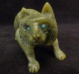 Serpentine Bobcat by Dan Quam, Deceased  - Zuni Fetish