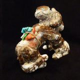Wild Horse Rock Ram and Mountain Lion Figural by Vern Nieto, Deceased  - Zuni Fetish
