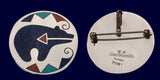Lapis Lazuli Medicine Bear Pendant by Rudell and Nancy Laconsello  - Zuni Fetish  Jewelry