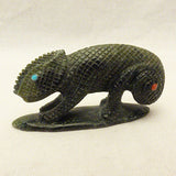 Serpentine Lizard, Chameleon  by Fabian Cheama  - Zuni Fetish