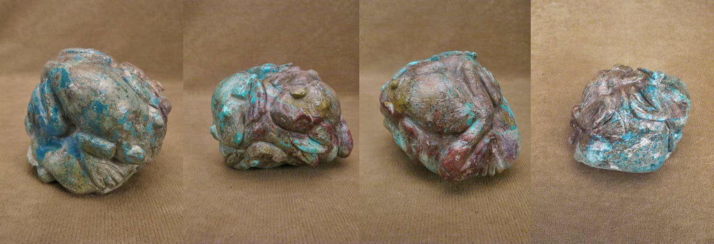 Turquoise Frogs by Brian Yatsattie - Zuni Fetish - Zuni Fetish Sunshine Studio