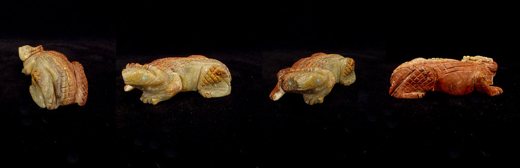 Onyx Horned Toad by Kent Banteah  - Zuni Fetish - Zuni Fetish Sunshine Studio