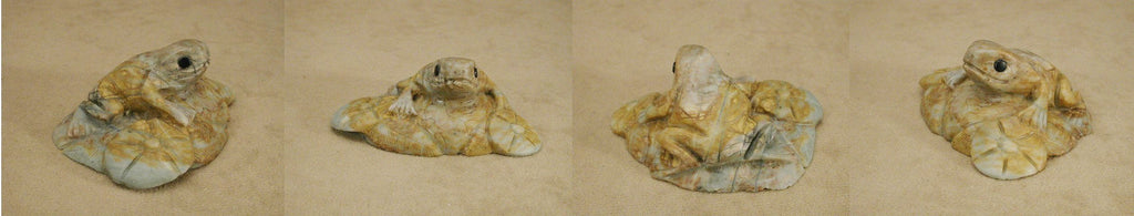 Picasso Marble Frog by Michael Coble  - Zuni Fetish - Zuni Fetish Sunshine Studio