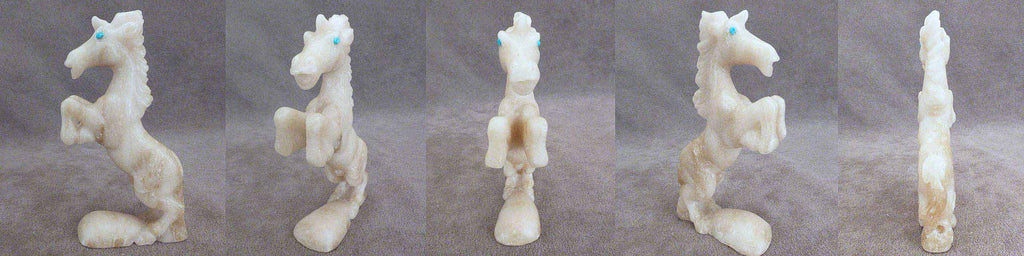 Alabaster Horse by Kevin Chapman  - Zuni Fetish - Zuni Fetish Sunshine Studio