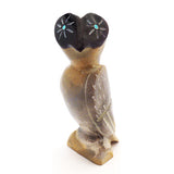 Zuni Rock (travertine) Bird, Owl by Enrike Leekya