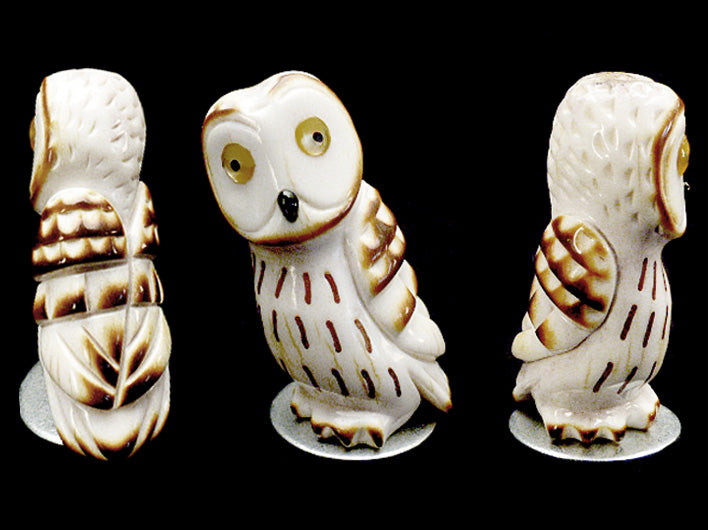 Antler Bird, Barred Owl by Troy Sice - Zuni Fetish Sunshine Studio