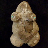 Petoskey Stone Frog by Debra Gasper and Ray Tsethlikai  - Zuni Fetish