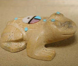 Zuni Rock (travertine) Frog by Brandon Lalio  - Zuni Fetish