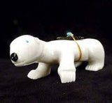 Marble Medicine Polar Bear by Albert Eustace  - Zuni Fetish
