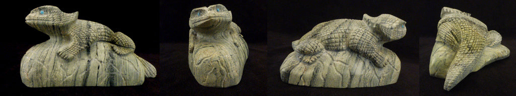 Serpentine Horned Toad by Tony Mackel  - Zuni Fetish - Zuni Fetish Sunshine Studio