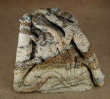 Picasso Marble Lizards by Chris Waatsa  - Zuni Fetish