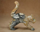 Picasso Marble Mountain Lion by Dan Quam, Deceased  - Zuni Fetish