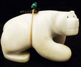 Marble Medicine Bear by Brion Hattie  - Zuni Fetish