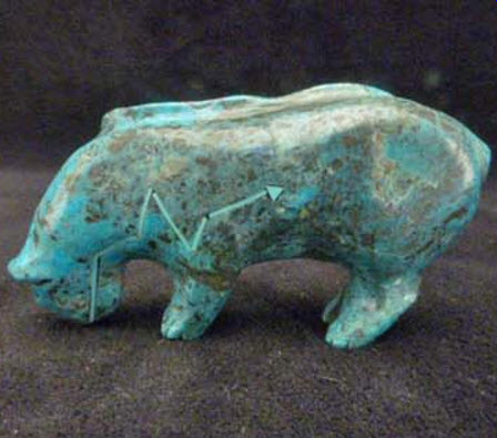 Turquoise Mountain Lion by Stewart Quandelacy - Zuni Fetish – Sunshine ...