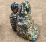Azurite Figure, Mother with Baby  by Dinah Gasper  - Zuni Fetish