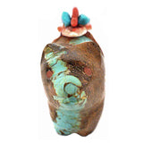 Number Eight Mine Turquoise Medicine Bear by Leland Boone and Daphne Quam