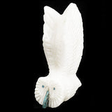 White Marble Bird, Owl by Bryston Bowannie