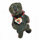 Argellite (Spotted Serpentine) Dancing Bear by Loren Tsalabutie
