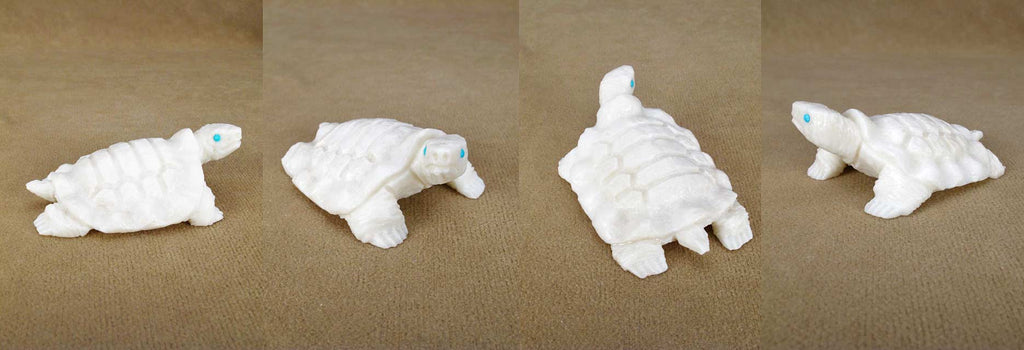 Marble Turtle by Herbert Him  - Zuni Fetish - Zuni Fetish Sunshine Studio