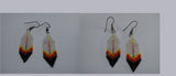 Beadwork Feather Earrings by an Unknown Navajo - Jewelry